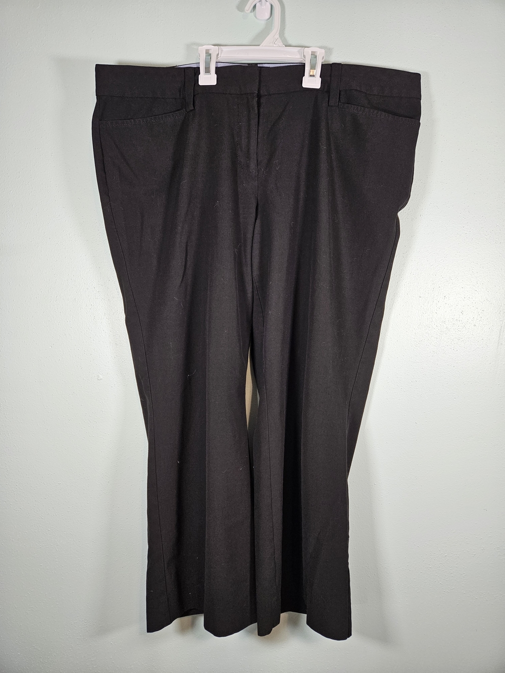 Lands' End Black Wide Leg Dress Pants